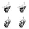 Service Caster 3 Inch Thermoplastic Rubber Swivel 10mm Stem Caster Total Lock Brake, 2PK SCC-TSTTL20S314-TPRB-M1015-2-S-2 - alternate 2